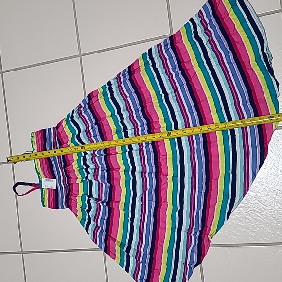 NWT Children's Place Multicolor Peruvian Stripes size M 7/8 Hi Low Maxi Dress - Picture 6 of 7